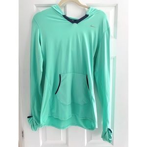 Nike Dri-Fit Running Hooded Pullover Long Sleeve Athletic Top